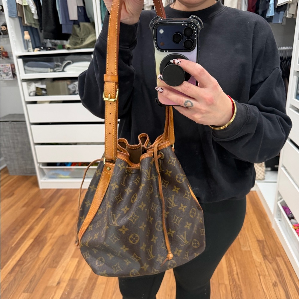 Louis Vuitton Tan and Brown Monogram Shoulder Bag